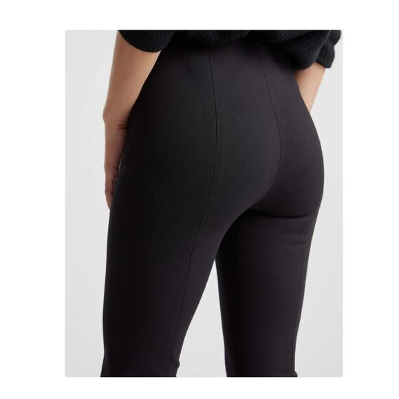 Women's Ultra Stretch Ponte Pintuck Black Ankle Pants XL by Quince. 27” inseam. - Picture 3 of 6